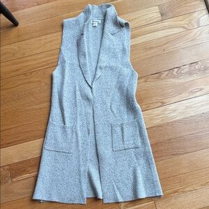 Open front sweater vest